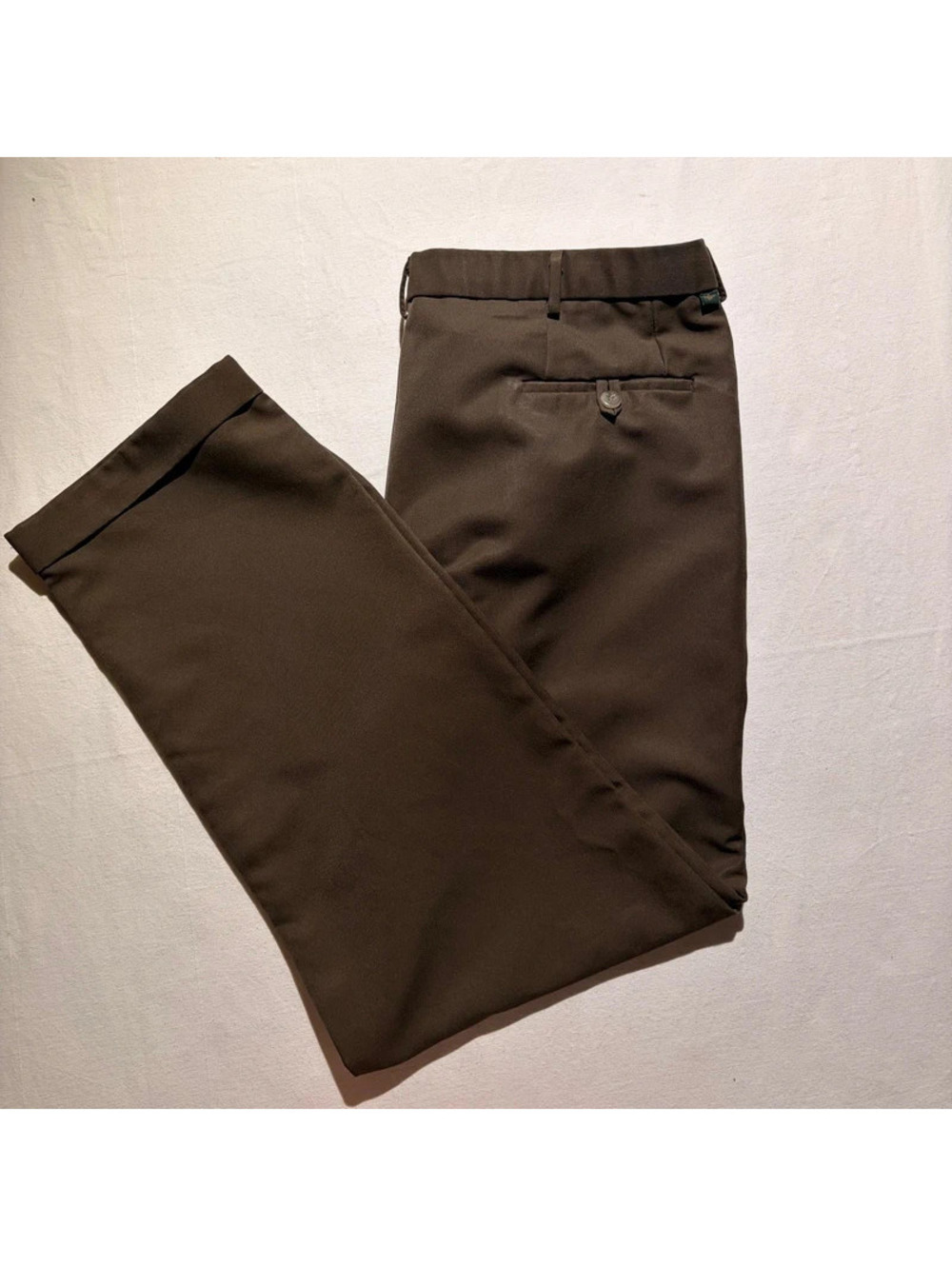 Dockers Premium Pleated Dress Pants Mens 36x32 Brown Relaxed Fit